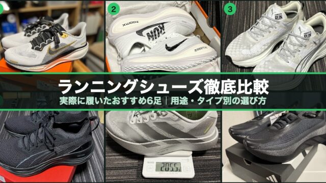 ランニングシューズおすすめ6足を実画像で比較